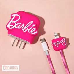 OCEANRAY Barbie Cute Charger Case for Apple 18W/20W Dock Cable Protector image 3