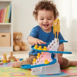 funbazaar Automatic Duckling Race Track Toy with Music and LED Lights (Battery Operated) image 5