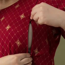 mialo fashion Women Gown Maroon Maxi/Full Length Dress image 4