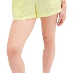 gap Solid Women Yellow Basic Shorts-picture-25