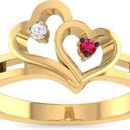PC Jeweller The Galya 22kt Ruby Yellow Gold ring image 2