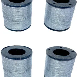 Metallic Zari Thread Gitta Silver 4 Roll-image-13