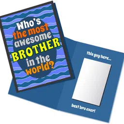 exciting lives Most Awesome Brother Mirror Card Greeting Card image 4