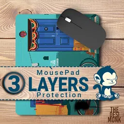 The Desi Monk Vintage South Indian Home Anti Skid Mouse Pad for Laptops and Computers Non Slip Base Mousepad image 4