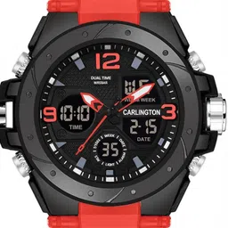 carlington Endurance Series Analog-Digital Watch - For Men Endurance 9105 Red-picture-11