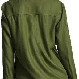 funday fashion Women Regular Fit Solid Spread Collar Casual Shirt image 3