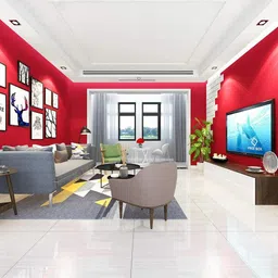 flipkart smartbuy Vinyl Decorative Red Wallpaper image 3