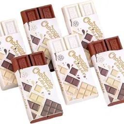 kidszeenie White & Milk Chocolate Candy Pencil Eraser For Kids For School, College Non-Toxic Eraser-picture-22