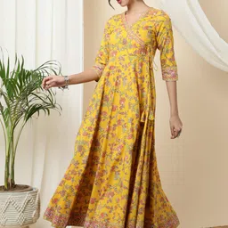 sa rasa Women Printed Pure Cotton Anarkali Kurta image 5