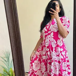 the nayahikas Printed Viscose Rayon Stitched Anarkali Gown-picture-12