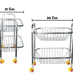 dolphine Stainless Steel Kitchen Trolley image 2