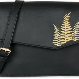 green hermitage Black, Gold Men & Women Sling Bag Hera Men & Women Vegan Leather Sling Bag - Black-picture-28