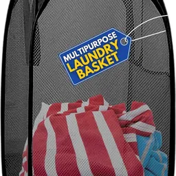 f8wares 65 L Black Laundry Basket image 1