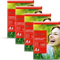 Super Series 20 Sheets A4 Size Photo Paper – Water Proof, Instant Drying 180 gsm Photo Paper-image-0