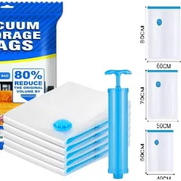 dn brothers 5Pack Vacuum Compression Storage Bags With Pump,Space Saver Sealer Bag DN183 Travel Storage Vacuum Bags-picture-15