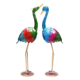 craft tree Multcolour Iron Set Of 2 Duck Figurine image 4
