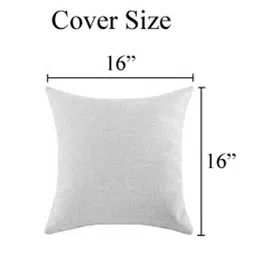 cazimo Grey Holland Velvet Solid 16X16 Inches Cushion Cover image 2