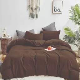 Brown 100% Cotton 400 Heavy Winter Double Bed Comforter by SLEEPING OWLS-picture-33