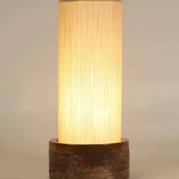 new era Wood Off-White Table Lamp image 4