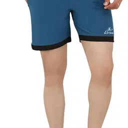 alptra Solid Men Blue Cycling Shorts, Gym Shorts, Compression Shorts, Regular Shorts, Night Shorts image 4