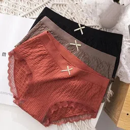 deermi fashion Pack of 3 Women Bikini Multicolor Panty-picture-25