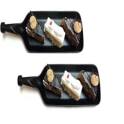 zido (Pack of 3) Clasical Multipurpose Serving Platters for All Types of Snacks Sizzler Tray image 3