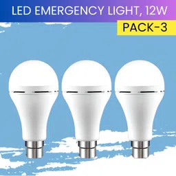 frony 12W Rechargeable Inverter LED Bulb with Upto 4H.Power Cut Lighting Pack of_3B314 4 hrs Bulb Emergency Light-picture-19