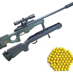 halo nation Airsoft 2in1 Gun Converts AMW to M24 with 2 Body Covers & Scope -500 BB Bullets Guns & Darts image 1