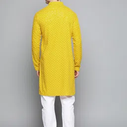 Jompers Floral Embroidered Sequinned Pure Cotton Kurta with Churidar image 5