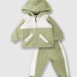Moms Love Girls Colourblocked Hooded Coat with Pyjamas-image-94