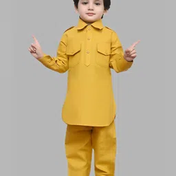 BAESD Boys Shirt Collar Pathani Kurta with Pyjamas-picture-11