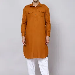 Sultan The King Of Kurta Shirt Collar Straight Kurta with Pyjamas-image-46