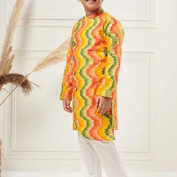 Stylo Bug Boys Striped Regular Pure Cotton Kurta with Pyjamas image 2