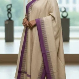 hut Khadi Cotton Solid Purple Women Dupatta image 1