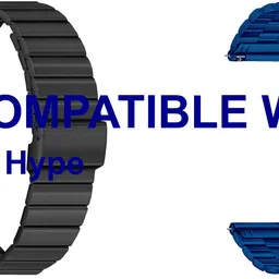 ACM WSM20H22BKBL3753 Pack of 2 Watch Strap Adjustable Steel 22mm for Cellecor Hype Smartwatch (Black/Blue) Smart Watch Strap-picture-25