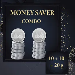 lords jewels Laxmi Ganesh Ji 10g and 10g Combo S 999 20 g Silver Coin-picture-37