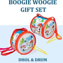 game phactory Musical Boogie Woogie gift set 2 in 1 drum and dholaki for Kids image 3