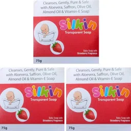 doomsday SILKIN TRANSPARENT SOAP FOR BABIES SOFT & SMOOTH SKIN PACK OF 3-picture-35