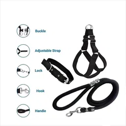 senapati Combo Dog Harness Belts Neck and Rope Set (Waterproof, Medium, Leash Dog Collar & Leash image 2