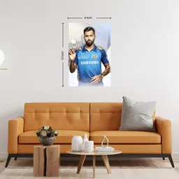 dumdic 30 cm Hardik Pandya A4 Strong Self Adhesive Sticker image 3