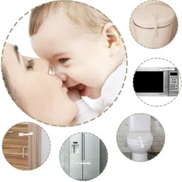 lifekrafts Baby safety Locks ; White Color ; Length Adjustable and Flexible Lock ; Big 3M Glue Area image 5