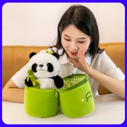 athravtoys New_Panda Soft Toy for Kids, Bamboo Panda Soft Toy - 30 cm image 1