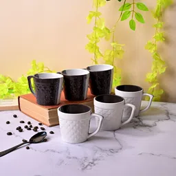 storepedia Pack of 12 Ceramic Fish Scaled Ceramic Tea Cups Set of 6 - 150ml Cups & Mugs for Home & Kitchen-picture-12