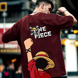 heartees Men Graphic Print Round Neck Cotton Blend Maroon T-Shirt-picture-24