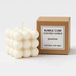 vyom Luxury Bubble Cube Scented Soya Wax Candle for Home Décor & Gifting (140 gm) Candle image 1