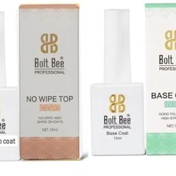 bolt bee No Wipe Top Coat and Base Coat Soak Off UV LED Gel Nail Polish set for Nail Art-picture-33