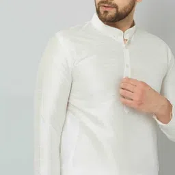 st textile Men Dupion Silk Kurta Pyjama Set image 4