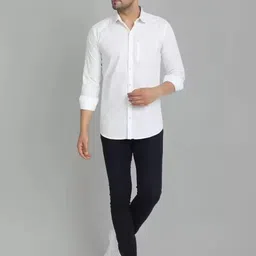 vastra Men Slim Fit Solid Spread Collar Casual Shirt-picture-11