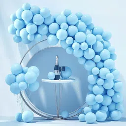 themehouseparty Solid Blue Pastel Balloons For Party Decoration Birthday ,Baby Shower ,Boy Bdy Balloon-picture-19