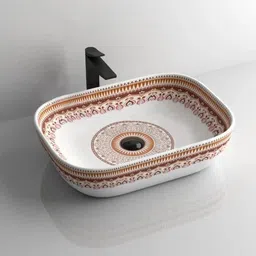 krunit (18x13x5)Decorative ceramic glossy finish Over counter for Bathroom Living room KM-BASIN-22 Table Top Basin-picture-12